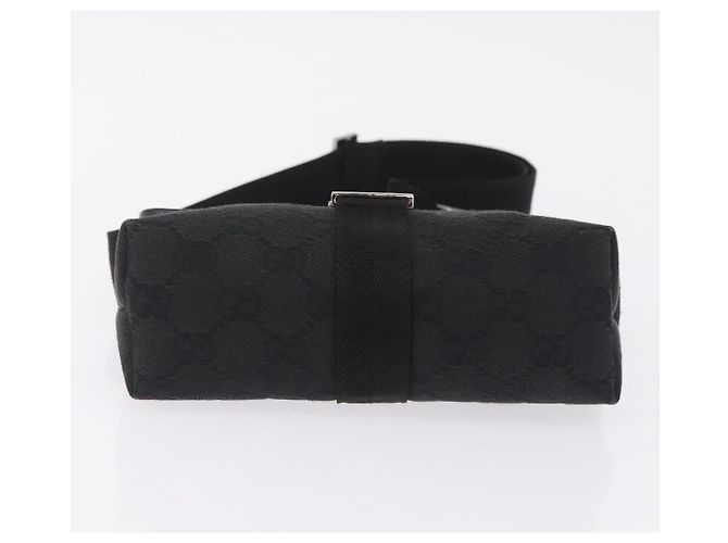 GUCCI GG Canvas Waist Bag Black Silver 131236 - vista 5