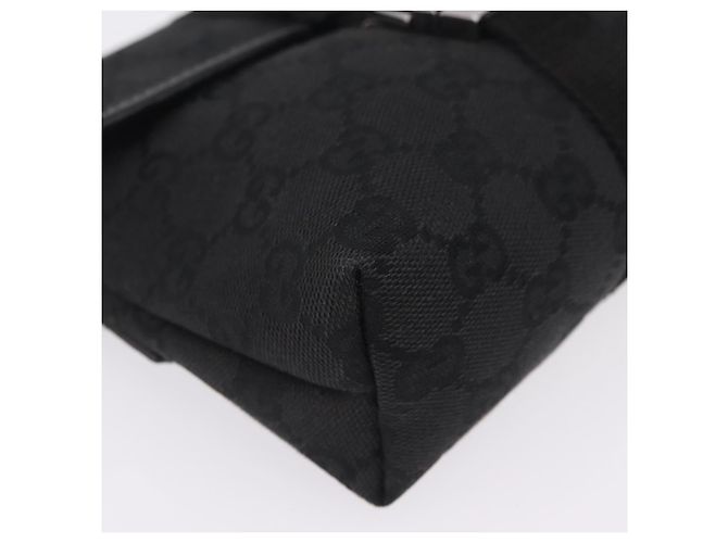 GUCCI GG Canvas Waist Bag Black Silver 131236 - vista 9