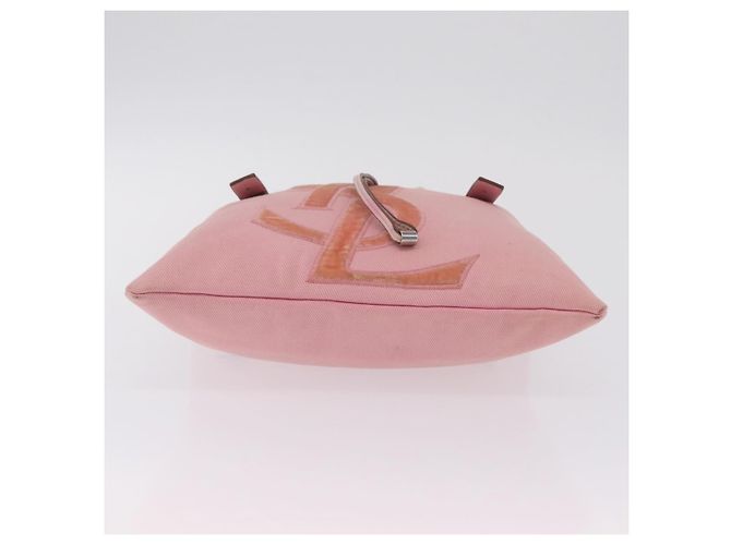 Autre Marque Saint Laurent Kahala Tote Bag Canvas Pink Silver - vista 5