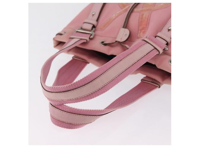 Autre Marque Saint Laurent Kahala Tote Bag Canvas Pink Silver - vista 7