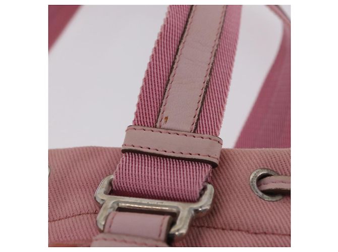 Autre Marque Saint Laurent Kahala Tote Bag Canvas Pink Silver - vista 8
