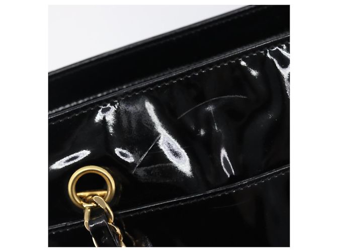 CHANEL COCO Mark Chain Shoulder Bag Patent Black Gold Tone CC - vista 20