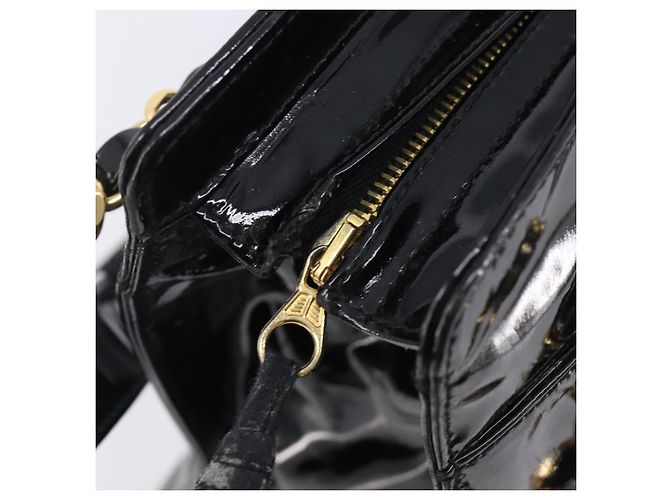 CHANEL COCO Mark Chain Shoulder Bag Patent Black Gold Tone CC - vista 23