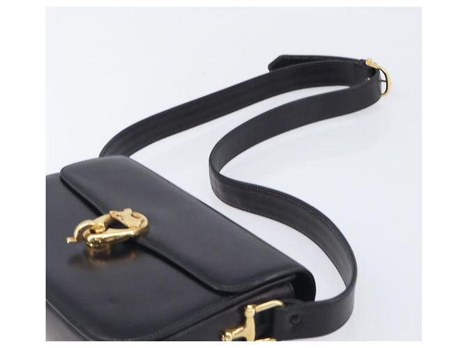 Céline CELINE Shoulder Bag Leather Black Gold Tone - vista 14