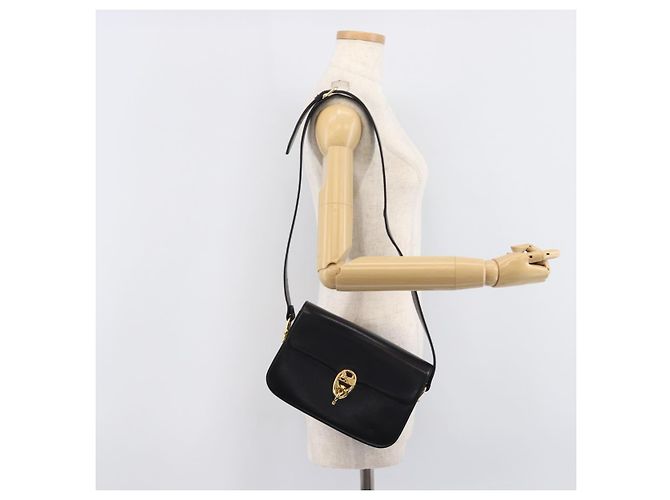 Céline CELINE Shoulder Bag Leather Black Gold Tone - vista 27
