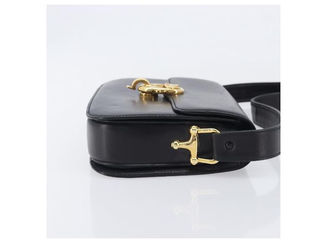 Céline CELINE Shoulder Bag Leather Black Gold Tone - vista 3