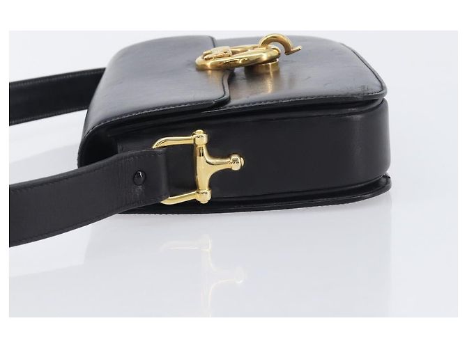 Céline CELINE Shoulder Bag Leather Black Gold Tone - vista 4