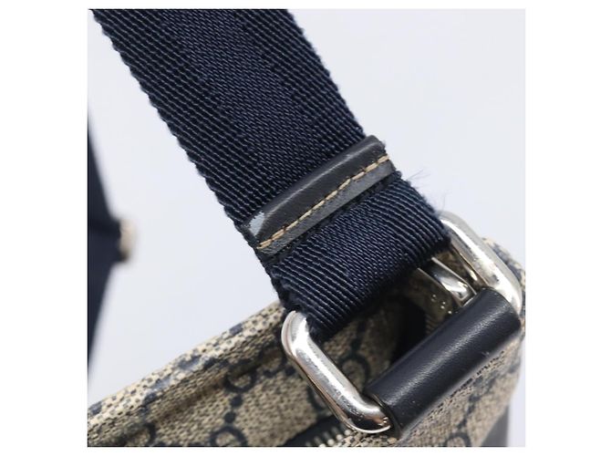 GUCCI GG Supreme Shoulder Bag PVC Navy Silver 295257 - vista 10