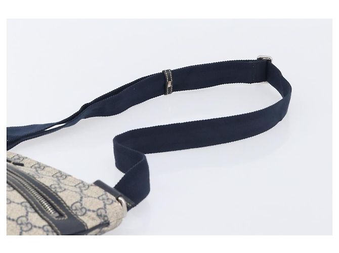 GUCCI GG Supreme Shoulder Bag PVC Navy Silver 295257 - vista 15