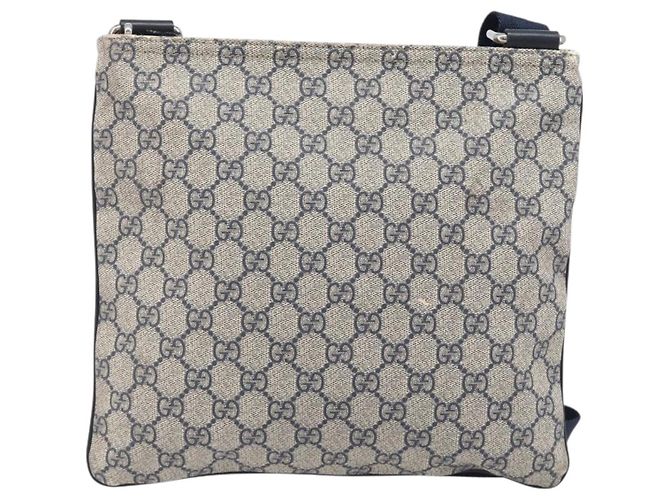 GUCCI GG Supreme Shoulder Bag PVC Navy Silver 295257 - vista 2