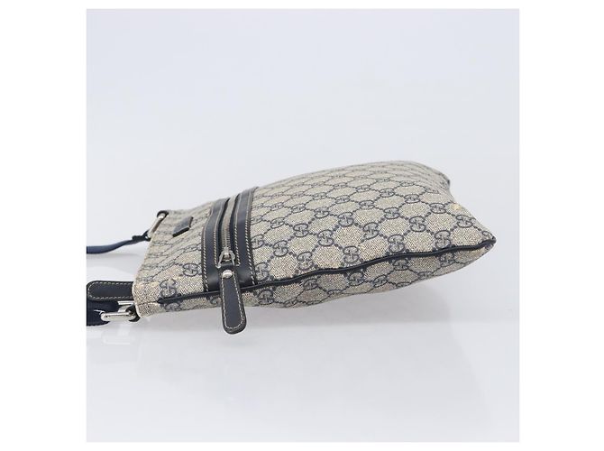 GUCCI GG Supreme Shoulder Bag PVC Navy Silver 295257 - vista 5