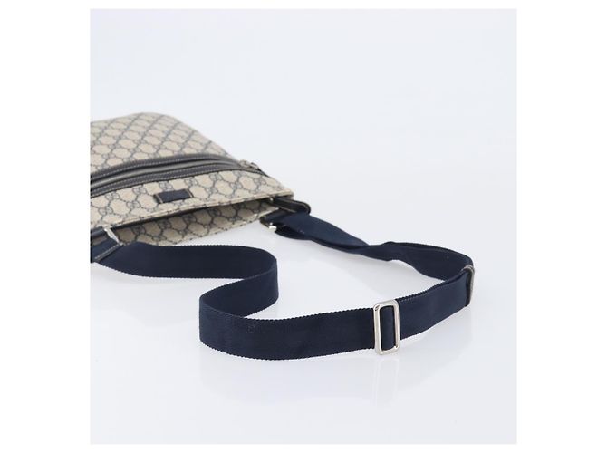 GUCCI GG Supreme Shoulder Bag PVC Navy Silver 295257 - vista 7