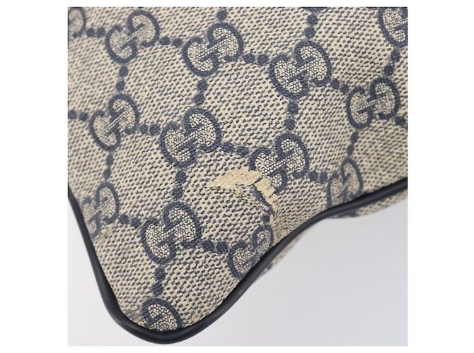 GUCCI GG Supreme Shoulder Bag PVC Navy Silver 295257 - vista 8