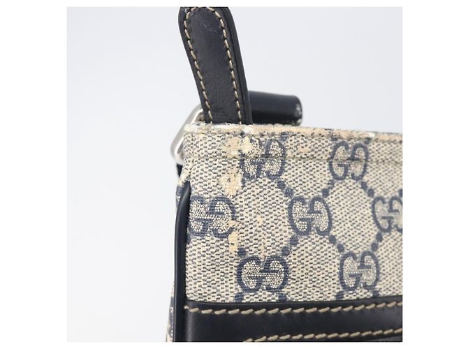GUCCI GG Supreme Shoulder Bag PVC Navy Silver 295257 - vista 9