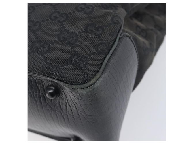GUCCI GG Canvas Bamboo Hand Bag Black 112526 - vista 16