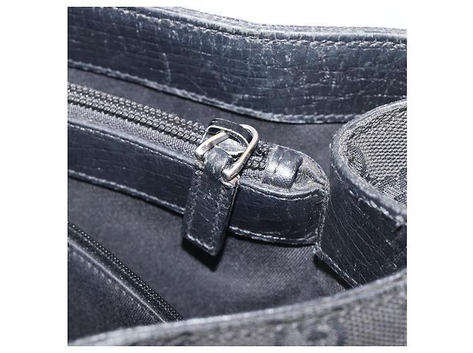 GUCCI GG Canvas Bamboo Hand Bag Black 112526 - vista 23