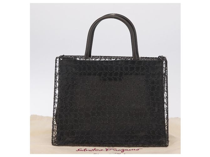 Salvatore Ferragamo Hand Bag Metal 2way Black - vista 12