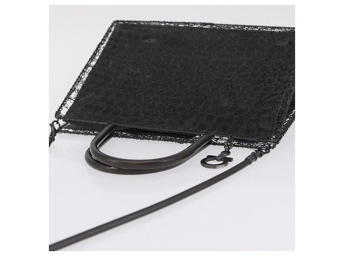 Salvatore Ferragamo Hand Bag Metal 2way Black - vista 14