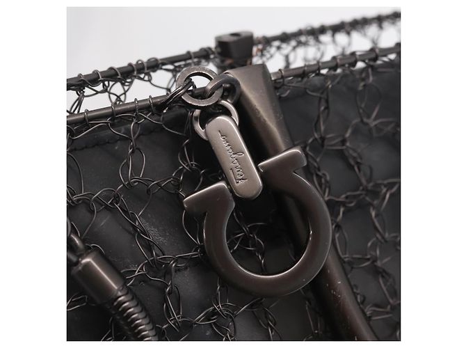 Salvatore Ferragamo Hand Bag Metal 2way Black - vista 22