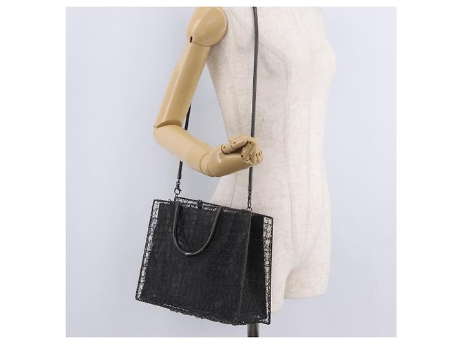Salvatore Ferragamo Hand Bag Metal 2way Black - vista 29