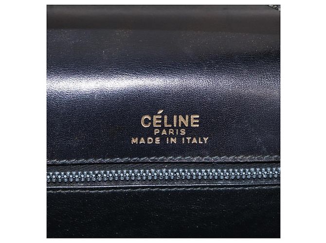 Céline CELINE Hand Bag Leather Black Gold Tone - vista 27