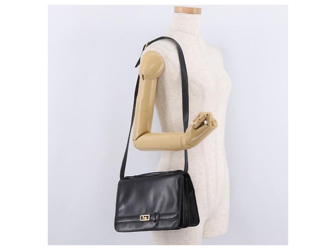 Céline CELINE Hand Bag Leather Black Gold Tone - vista 35