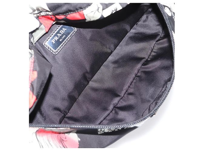 PRADA Waist Bag Nylon Black Silver - vista 10