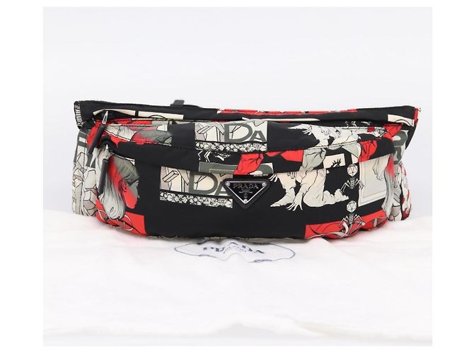 PRADA Waist Bag Nylon Black Silver - vista 12