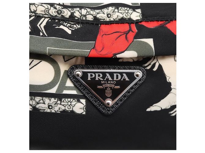 PRADA Waist Bag Nylon Black Silver - vista 18