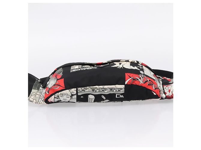 PRADA Waist Bag Nylon Black Silver - vista 5