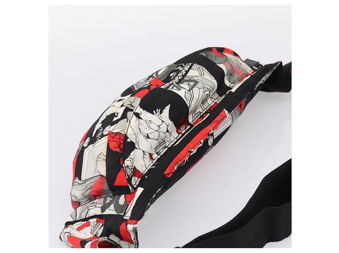 PRADA Waist Bag Nylon Black Silver - vista 6
