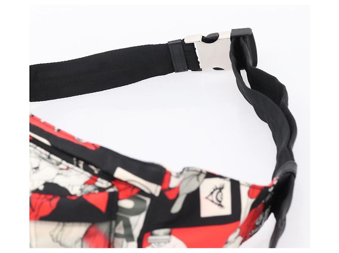 PRADA Waist Bag Nylon Black Silver - vista 8
