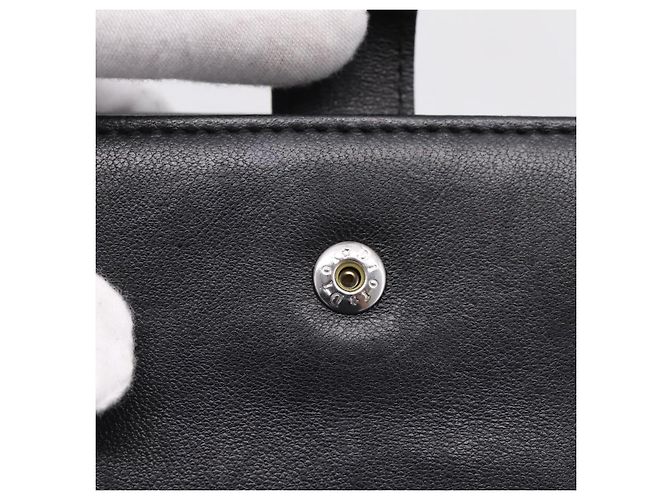 Christian Dior Long Wallet Leather Black Silver - vista 10