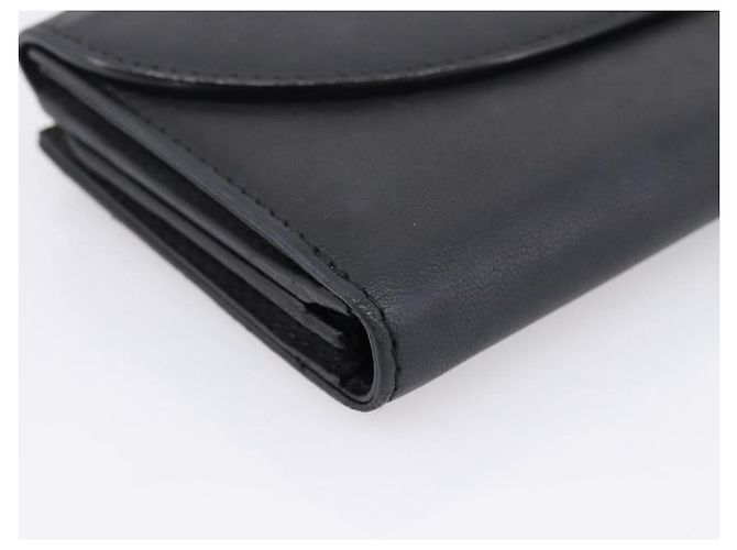 Christian Dior Long Wallet Leather Black Silver - vista 14