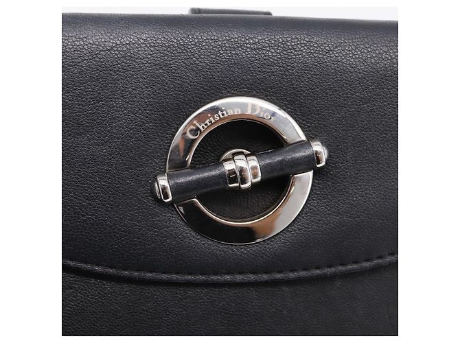 Christian Dior Long Wallet Leather Black Silver - vista 17
