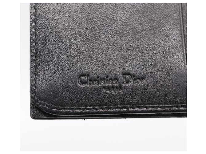 Christian Dior Long Wallet Leather Black Silver - vista 18