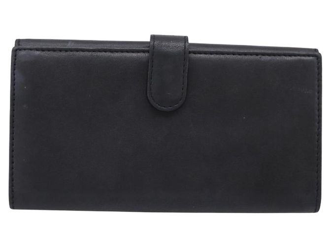 Christian Dior Long Wallet Leather Black Silver - vista 2