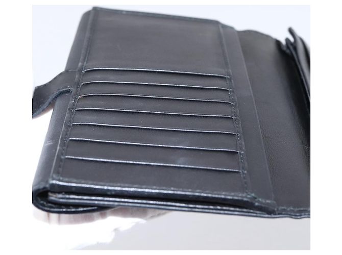 Christian Dior Long Wallet Leather Black Silver - vista 22