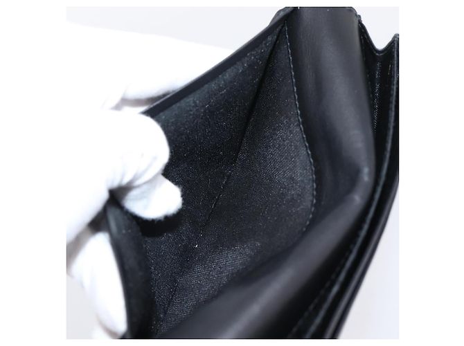 Christian Dior Long Wallet Leather Black Silver - vista 24