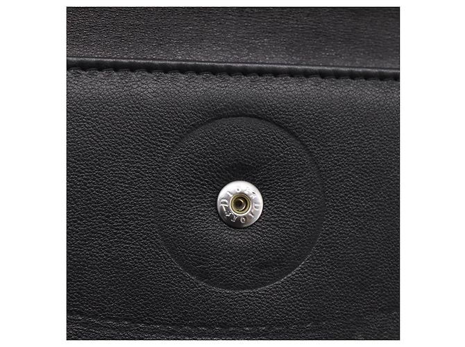 Christian Dior Long Wallet Leather Black Silver - vista 9
