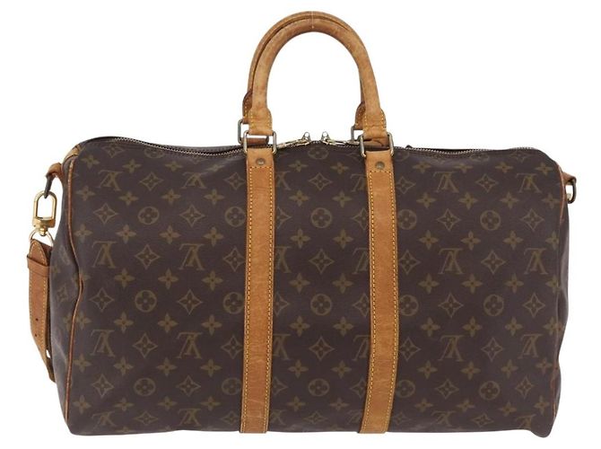 LOUIS VUITTON Monogram Keepall Bandouliere 45 Boston Bag M41418 LV - vista 5