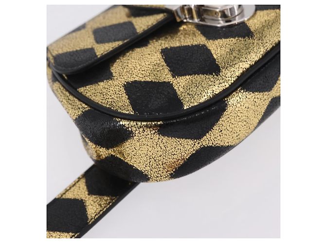 GUCCI Waist Bag Leather Gold Silver 605112 - vista 12