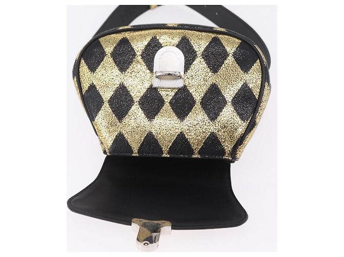 GUCCI Waist Bag Leather Gold Silver 605112 - vista 17