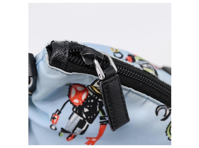 PRADA Tote Bag Nylon 2way Light Blue Silver - vista 21