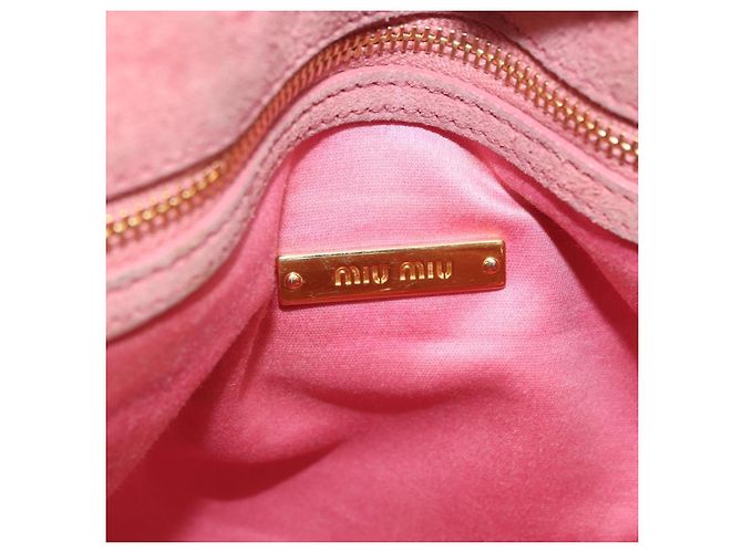 Miu Miu Hand Bag Leather 2way Gray Gold - vista 29