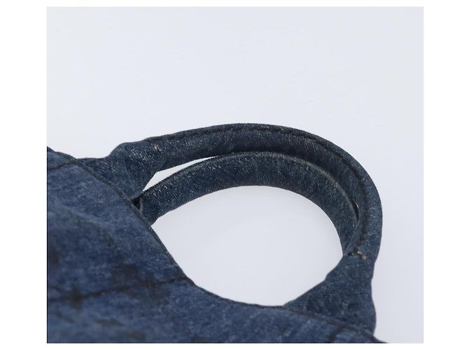 PRADA Canapa Hand Bag Denim 2way Blue Gold - vista 14