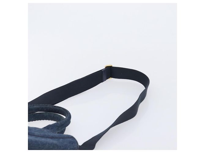 PRADA Canapa Hand Bag Denim 2way Blue Gold - vista 15