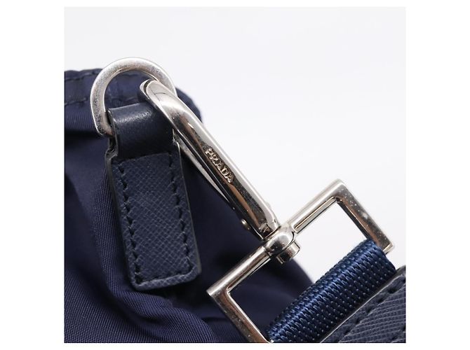 PRADA Tote Bag Nylon 2way Navy Silver - Ansicht 21