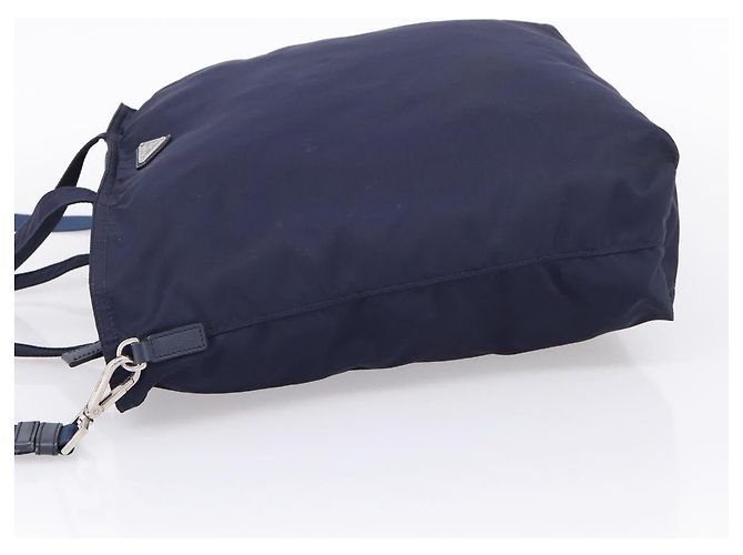 PRADA Tote Bag Nylon 2way Navy Silver - Ansicht 3