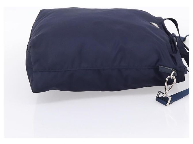 PRADA Tote Bag Nylon 2way Navy Silver - Ansicht 4